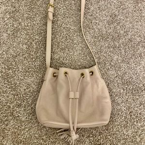 JCrew Cream Colored Bucket Bag NWT